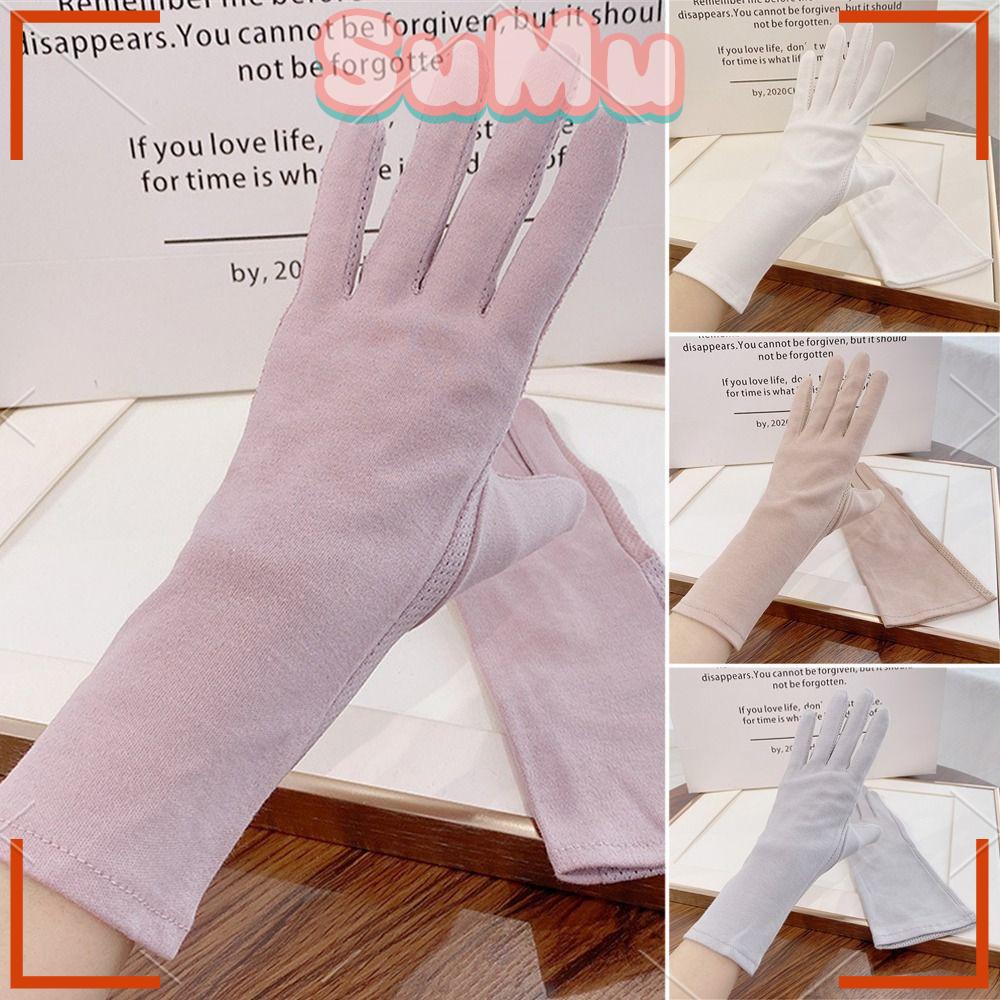 Găng Tay Cotton Màu Trơn Thời Trang Mùa Hè