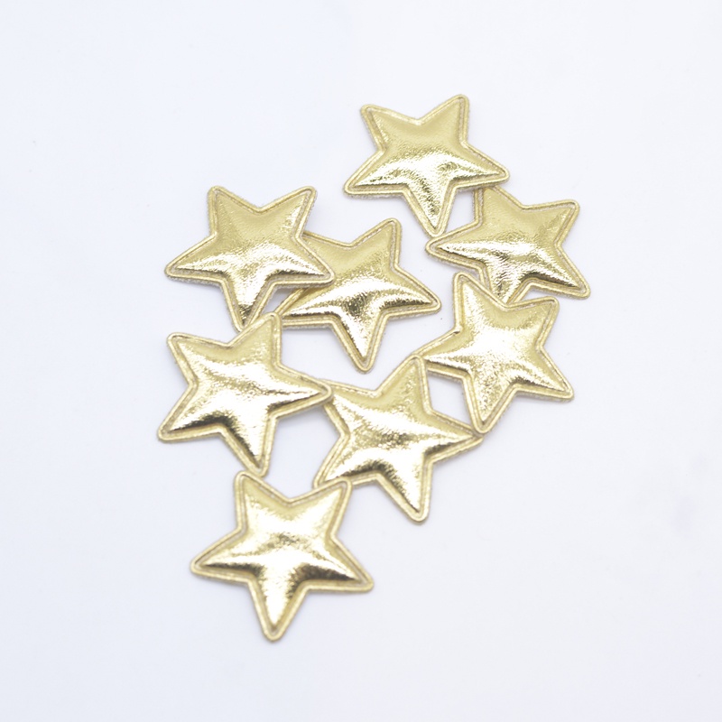 Set 100 Miếng Đệm 25mm Bằng Da PU Hình Ngôi Sao Trang Trí Đa Ứng Dụng