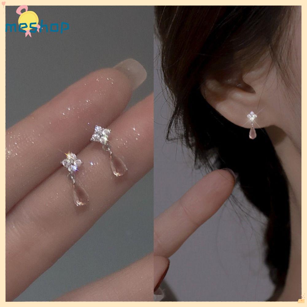 Bông Tai Hình Giọt Nước Phong Cách Pháp Thời Trang|Bông Tai Đính Đá Lấp Lánh Thời Trang Mùa Hè Cho Nữ