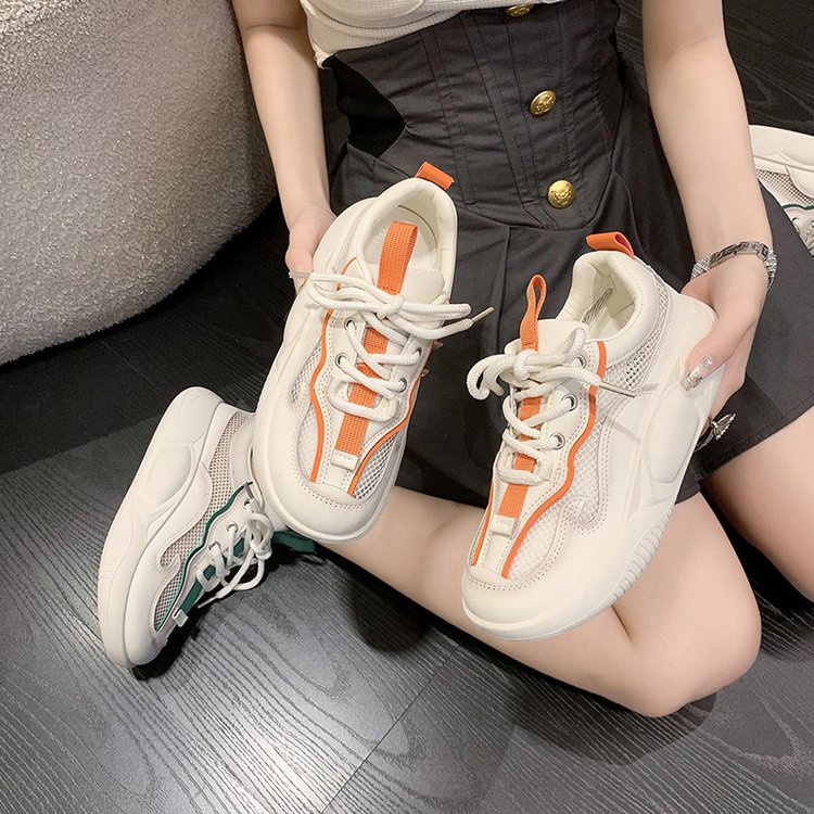 Giày Thể Thao Da Mềm Thoáng Khí Phong Cách Hàn Quốc Cho Nữ