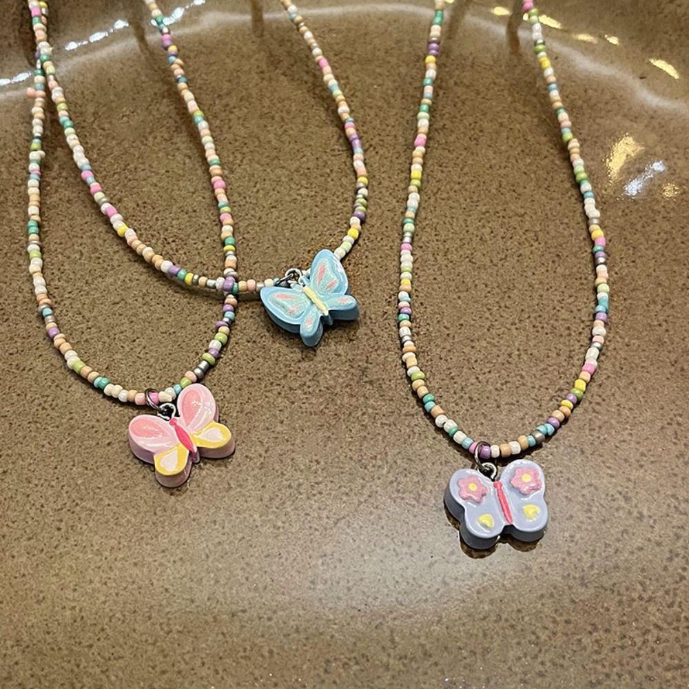 OCEANMAP Vòng Cổ Choker Bằng Hợp Kim Đính Hạt Acrylic Màu Hồng / Tím Ngọt Ngào Phong Cách Hàn Quốc Y2K Cho Nữ