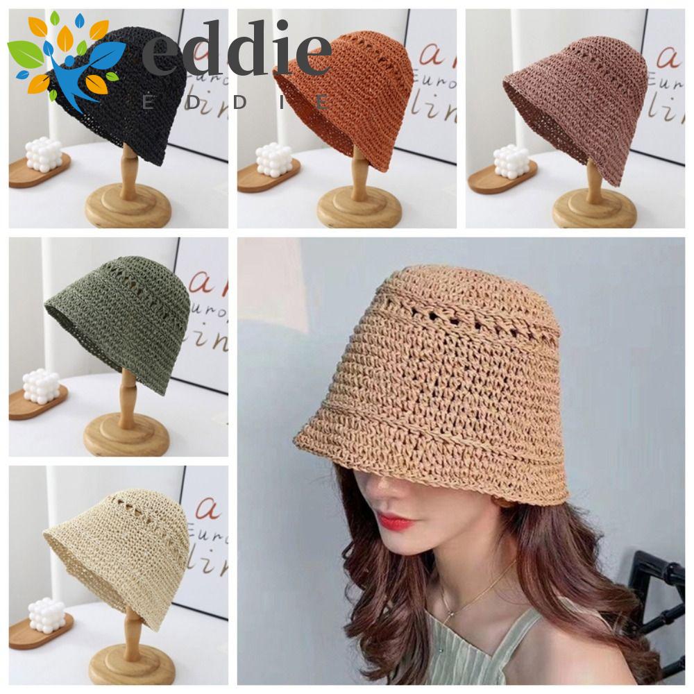 Nón Cối Rộng Vành 26Eddie Màu Trơn Thoáng Khí Thời Trang Đi Biển Cho Nữ