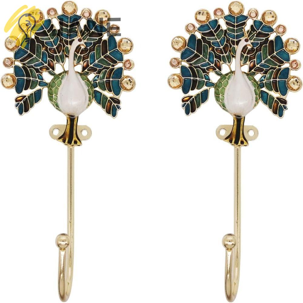 Set 2 Móc Treo Đồ Gắn Tường Hình Bông Hoa Phong Cách Vintage