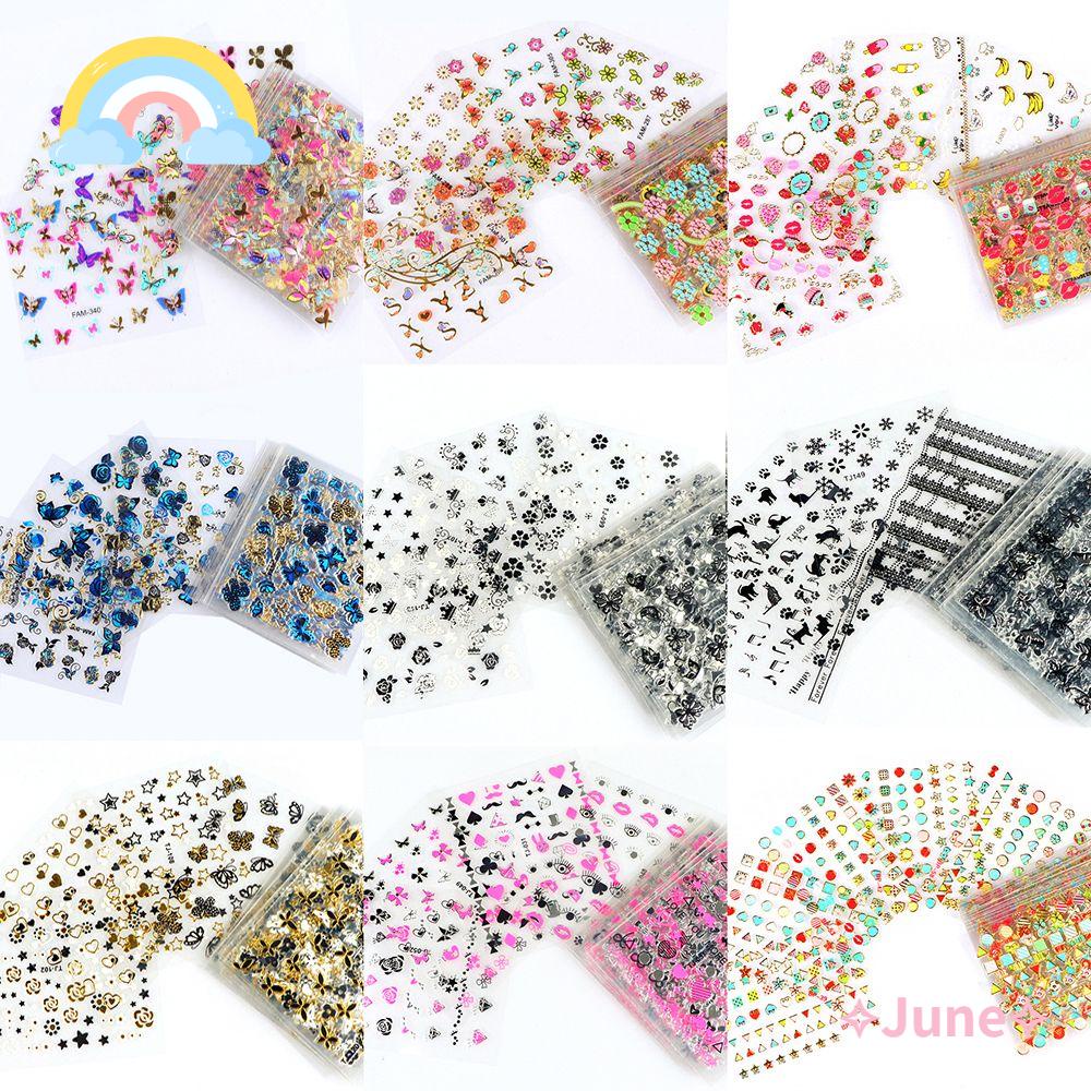 Bộ 30 Tấm Sticker Dán Móng Tay Tự Dính Hình Bướm 3D Dành Cho Bạn Nữ