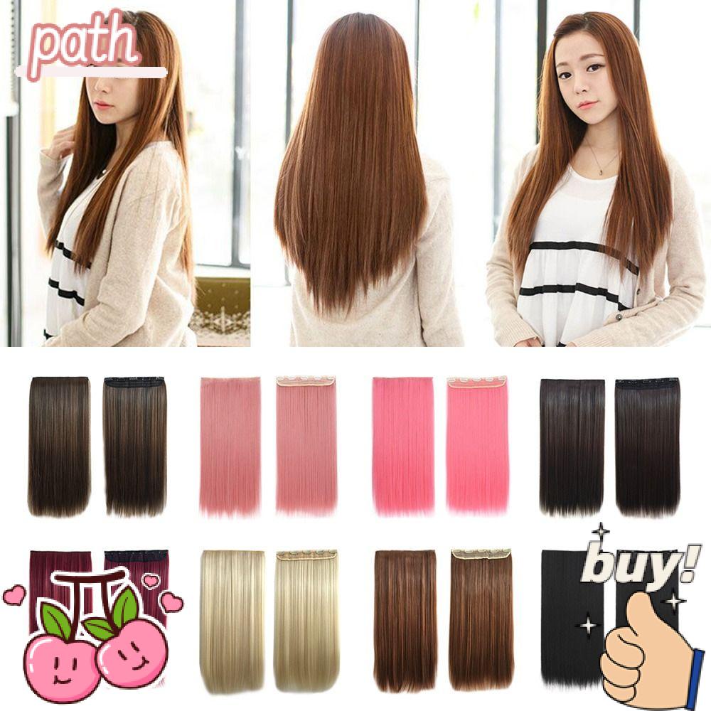 Bộ Tóc Giả Thẳng Dài Bằng Sợi Tổng Hợp Chất Lượng Cao