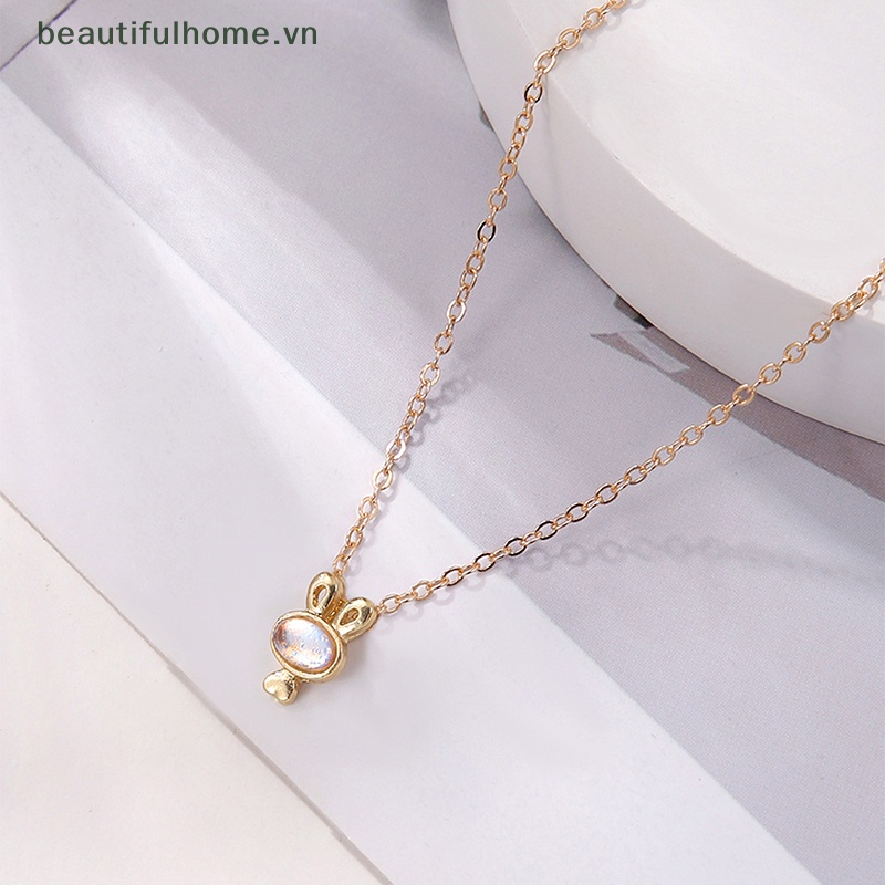 [beautifulhome] Vòng Cổ Dây Xích Tua Rua Một Lớp Mặt Hình Thỏ Vàng Thời Trang Âu Mỹ Đơn Giản Cá Tính Làm Quà Tặng [beauty]