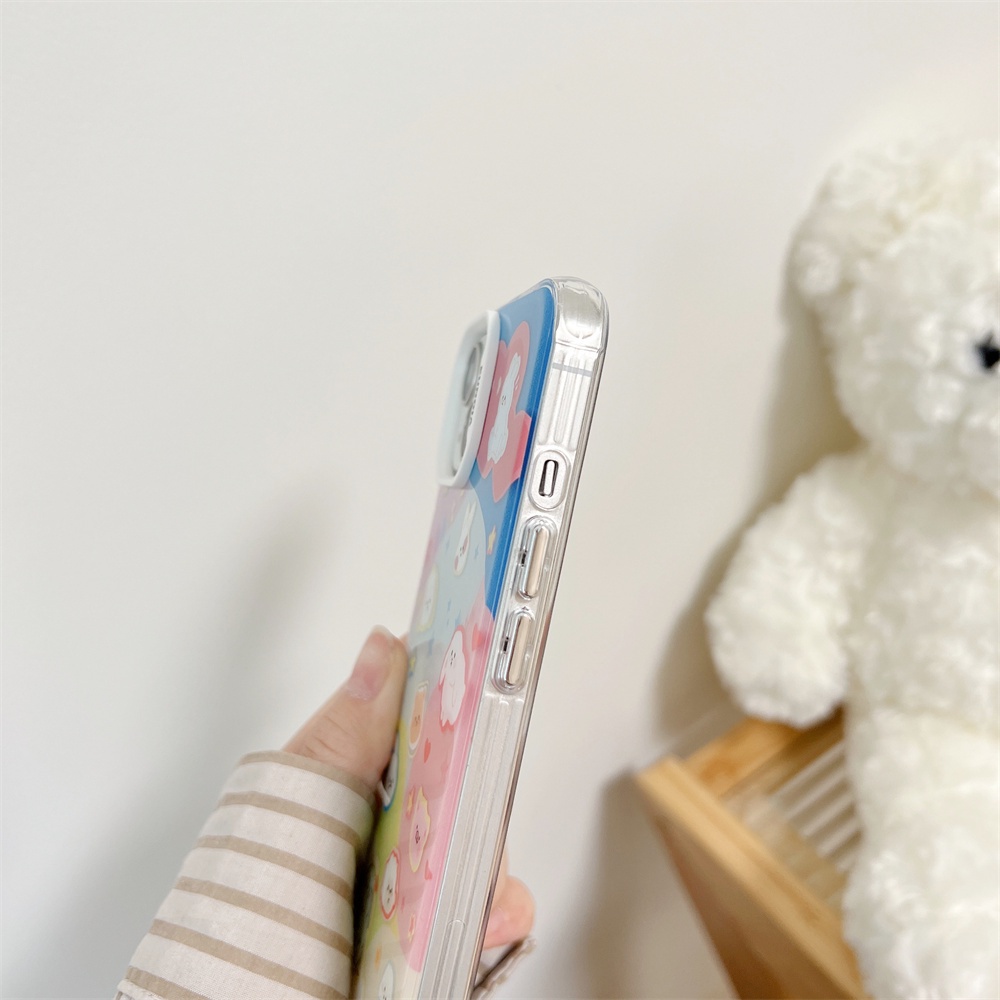 Ốp Điện Thoại TPU Mềm Trong Suốt Hai Mặt Họa Tiết Hoạt Hình Cho iPhone 14 13 12 11 Pro