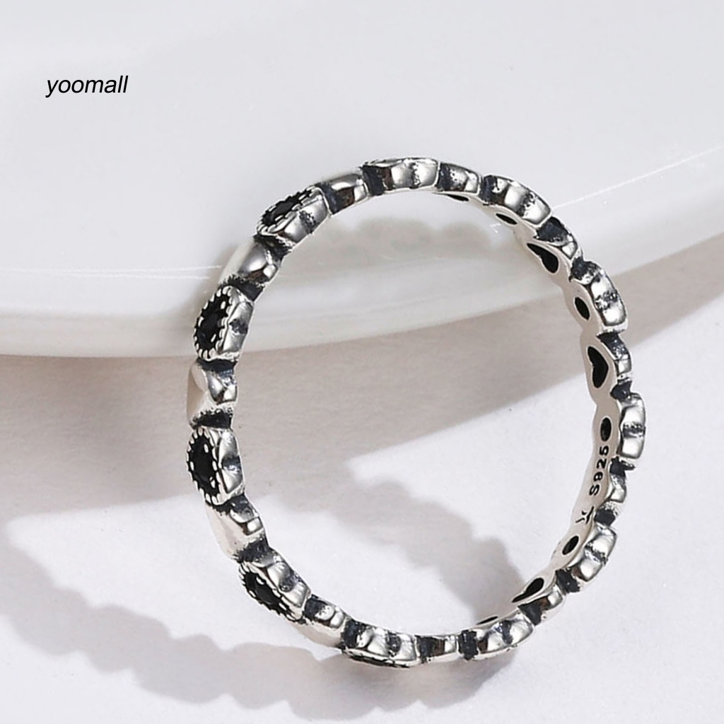 Nhẫn Hình Trái Tim Đính Đá Zircon Thời Trang