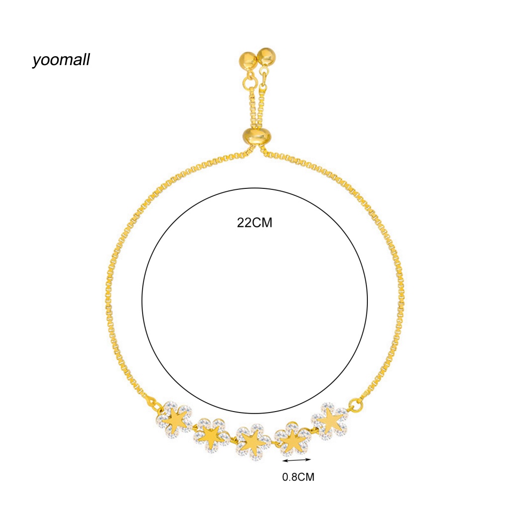 Vòng Đeo Tay Bằng Hợp Kim Thiết Kế Hoa Thời Trang Có Thể Điều Chỉnh Cho Cuộc Sống Hàng