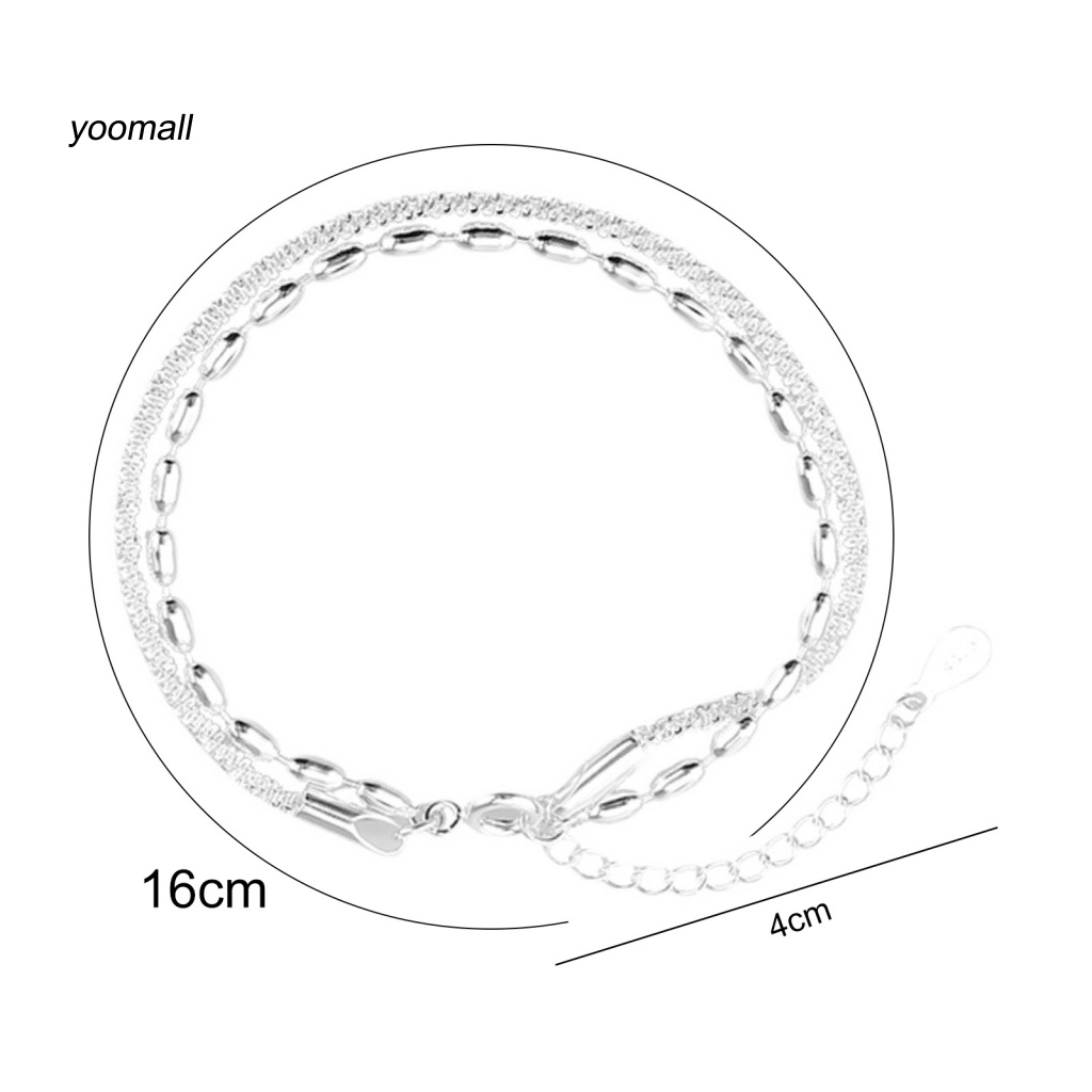Vòng Tay Hai Lớp Đính Đá Có Thể Điều Chỉnh Phong Cách Hàn Quốc Dành Cho Nữ