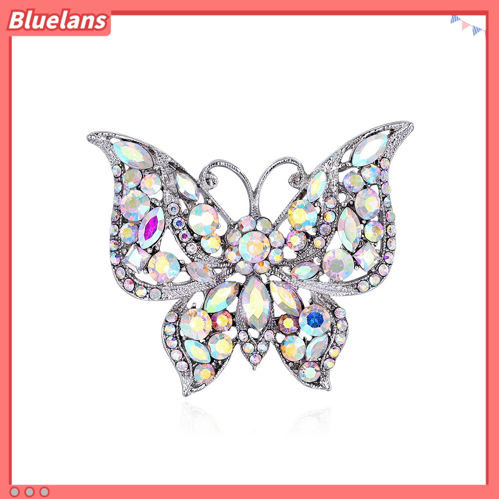 Cài Áo Hình Bướm Đính Đá Phong Cách Retro