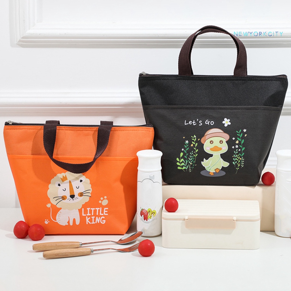 Túi Đựng Cơm Trưa Giữ Nhiệt Chống Nước Đa Năng Sức Chứa Lớn In Họa Tiết Hoạt Hình Cho Trường Học