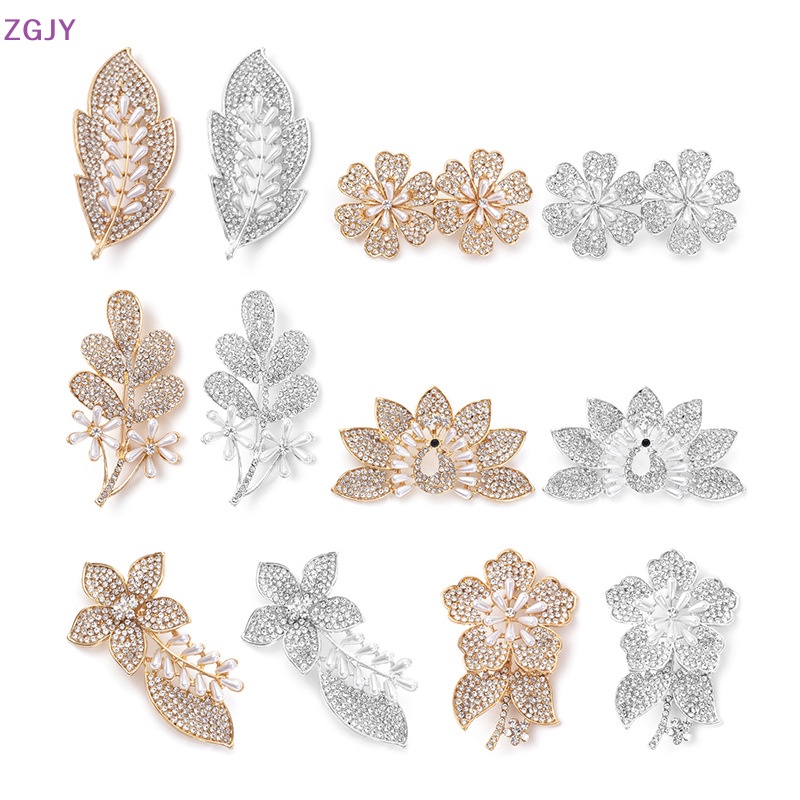 Ghim Cài Áo Hình Hoa Lá Đính Ngọc Trai Thời Trang Cho Nữ Mới