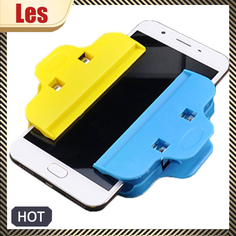 Set 4 Kẹp Nhựa Cố Định Màn Hình LCD / Điện Thoại / Máy Tính Bảng