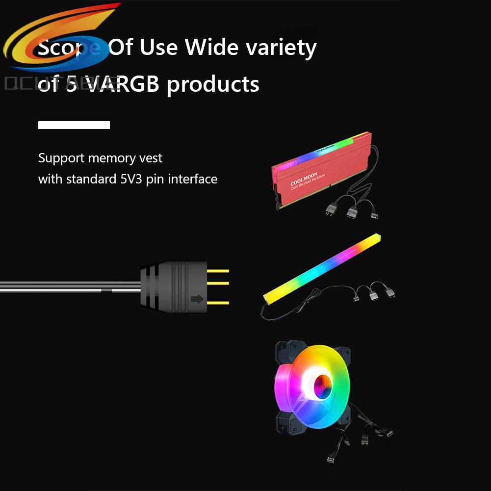 Dây Cáp Chia Cổng Quạt 5V 3Pin Cho Bo Mạch Chủ