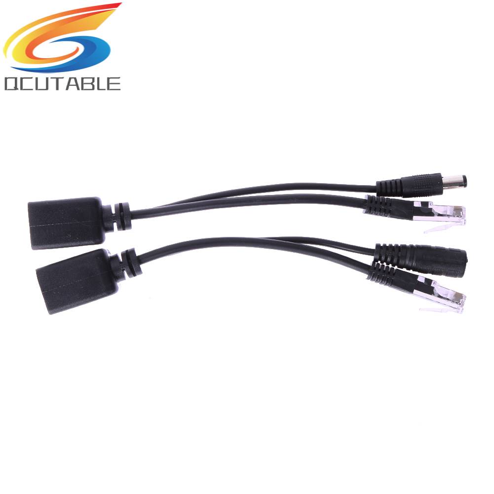 Bộ Dây Cáp PoE + Đầu Chia PoE Màu Đen