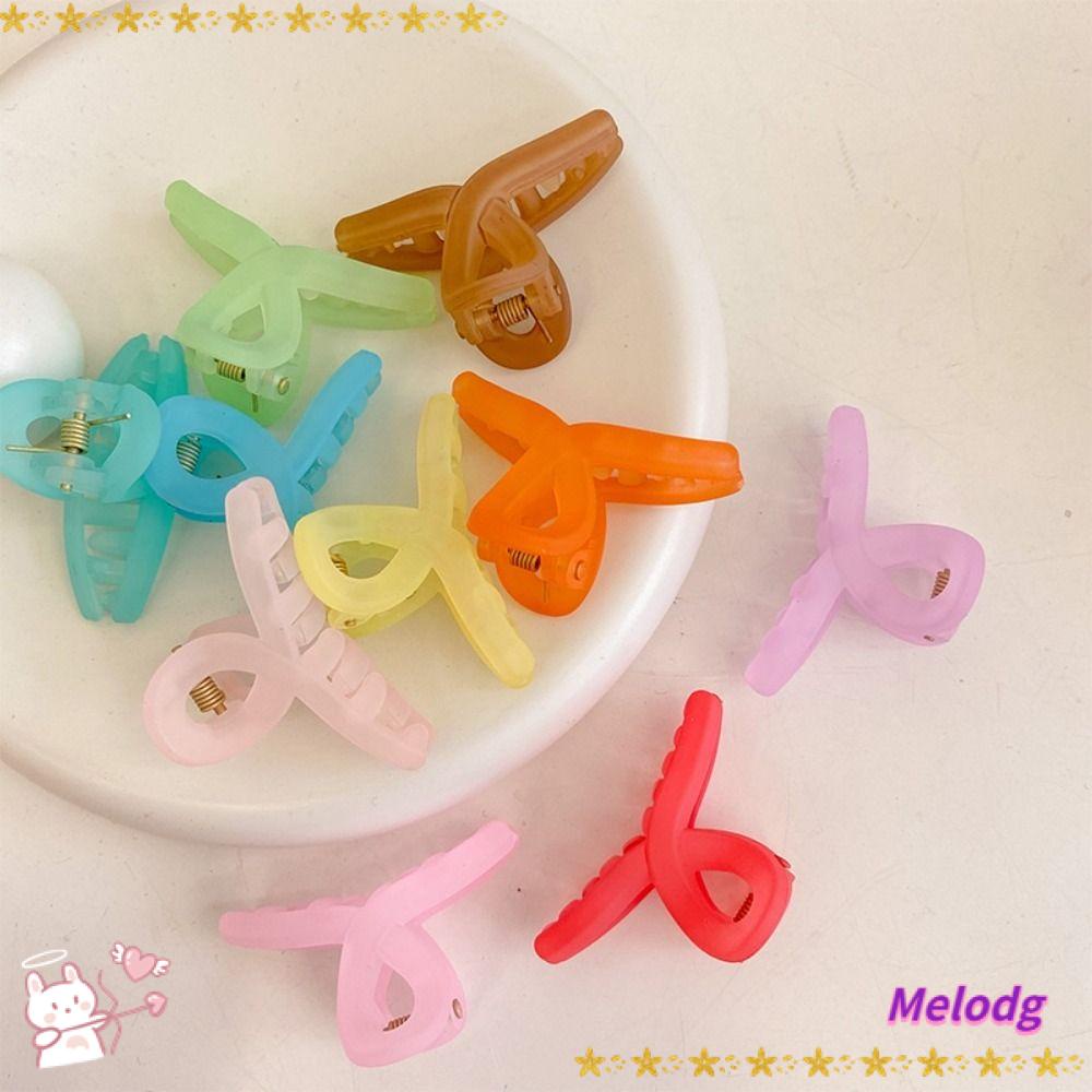 MELODG Set 10 Kẹp Tóc Mini Bằng Nhựa Màu Sắc Dễ Thương Cho Nữ