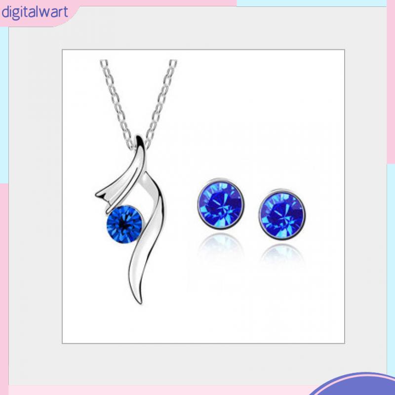 Set Vòng cổ Và Đôi Bông Tai Đính Đá Thời Trang Cho Nữ