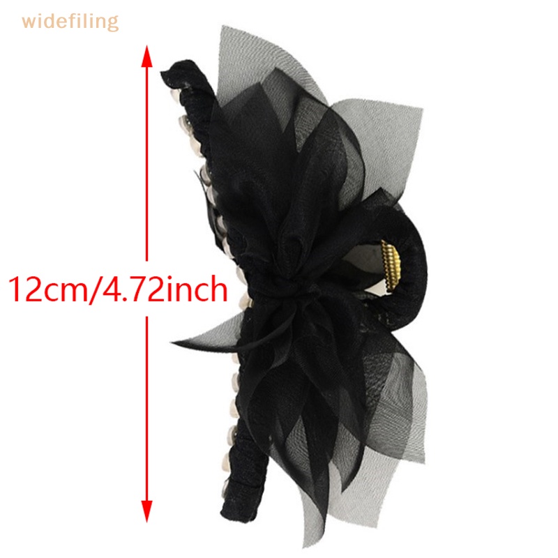 Kẹp Tóc Hình Nơ Lớn Bằng Vải Gạc Tinh Tế Quyến Rũ Cho Nữ
