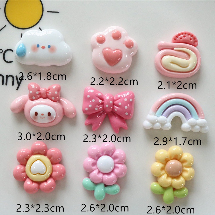 Phụ Kiện Trang Trí Giày Crocs Cầu Vồng Họa Tiết Hoạt Hình My Melody Jibitz Charm Cloud Jibitz DIY