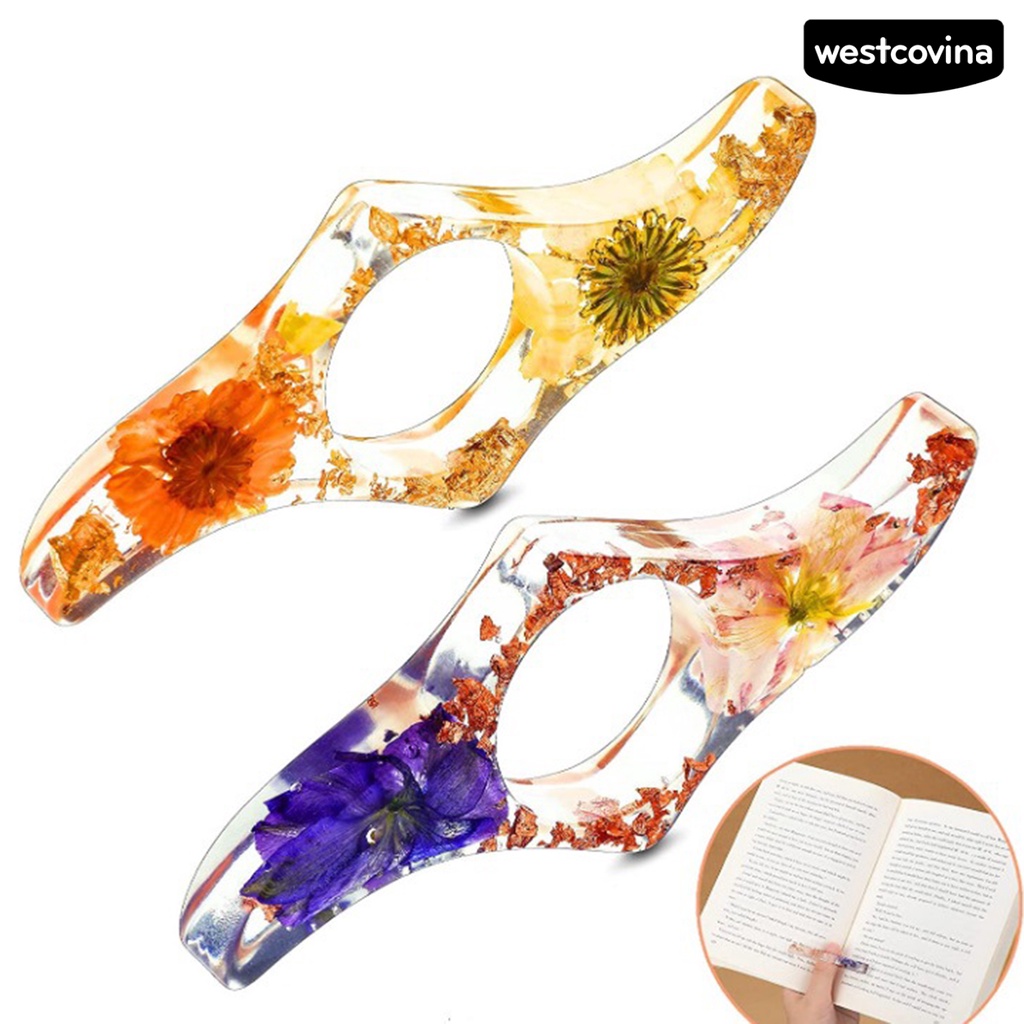 [WSTN] [WSTN]✎Giá Đỡ Sách Trong Suốt Họa Tiết Hoa Khô Tự Nhiên Viền Mịn Có Thể Tái Sử Dụng
