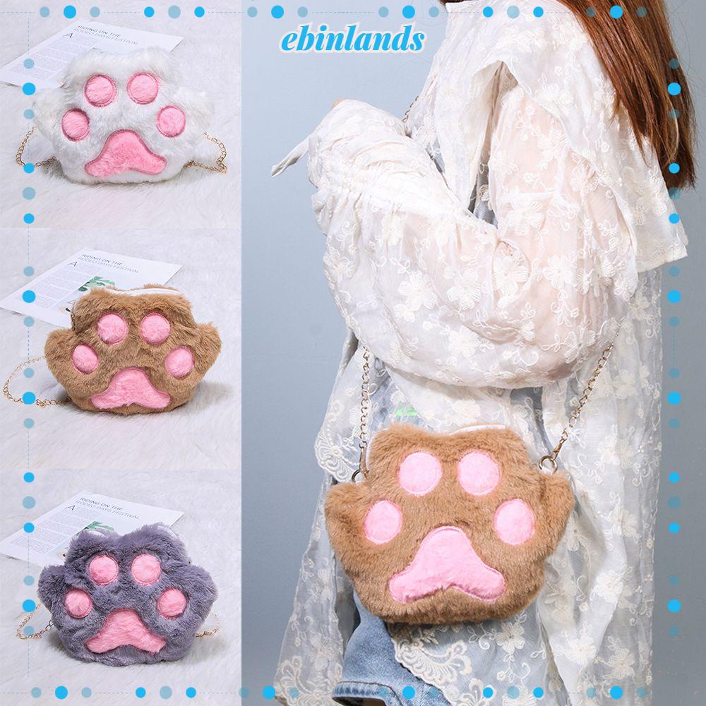 EBINLANDS Túi Xách Đeo Vai Phối Dây Xích Thời Trang Thu Đông Dành Cho Nữ