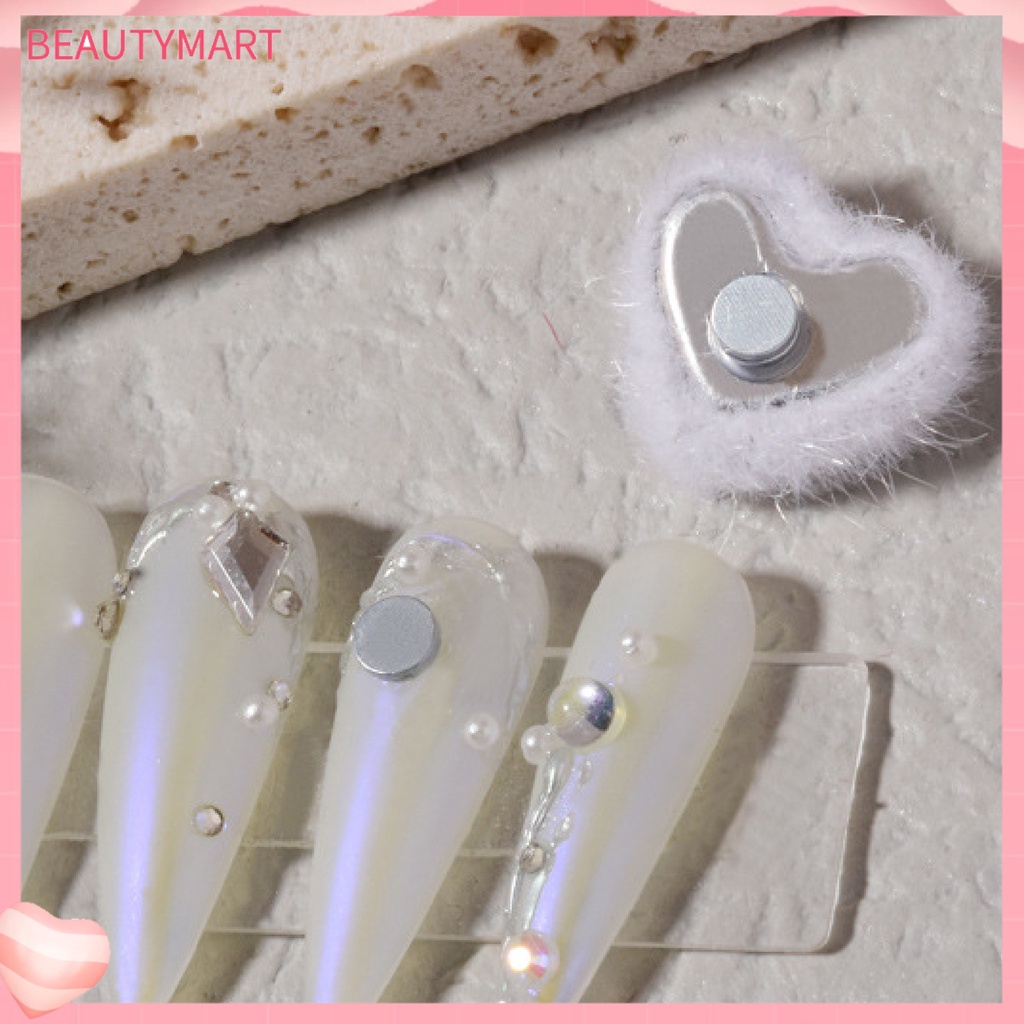 Set 3 Phụ Kiện Trang Trí Móng Tay Nghệ Thuật 3D Bằng Vải Lông Xù Nhỏ Gọn Có Thể Tháo Rời