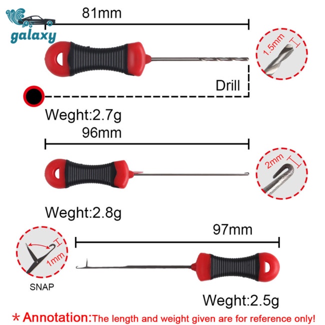 Galaxy Set 1 / 4 Kim Câu Cá Bằng Thép Không Gỉ