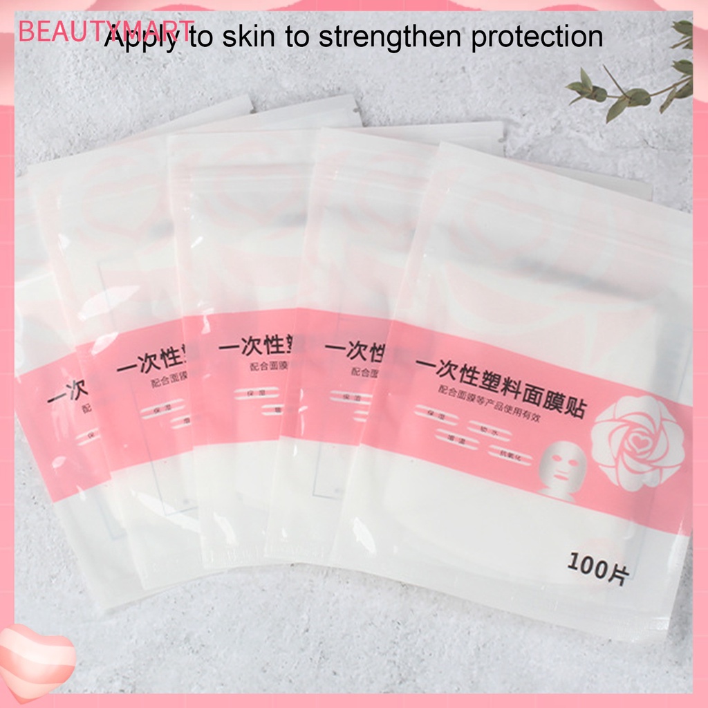 Bộ 100 Miếng Dán Nhựa PE Chống Mất Dưỡng Ẩm Đa Năng Dùng Một Lần Cho Spa