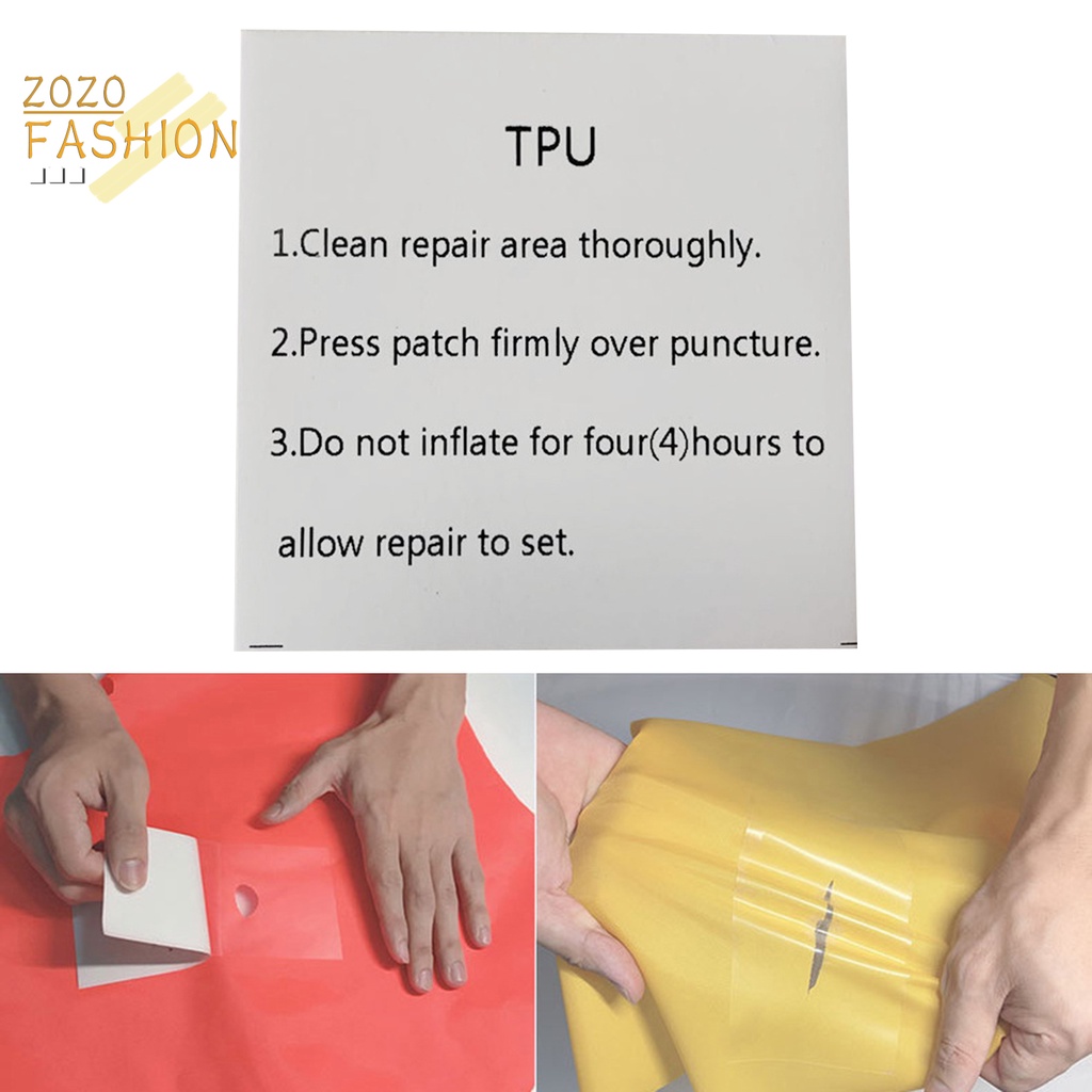 Bộ 10 Miếng Dán Trong Suốt Chống Nước Tự Dính Dùng Sửa Chữa Đồ Chơi Bơm Hơi