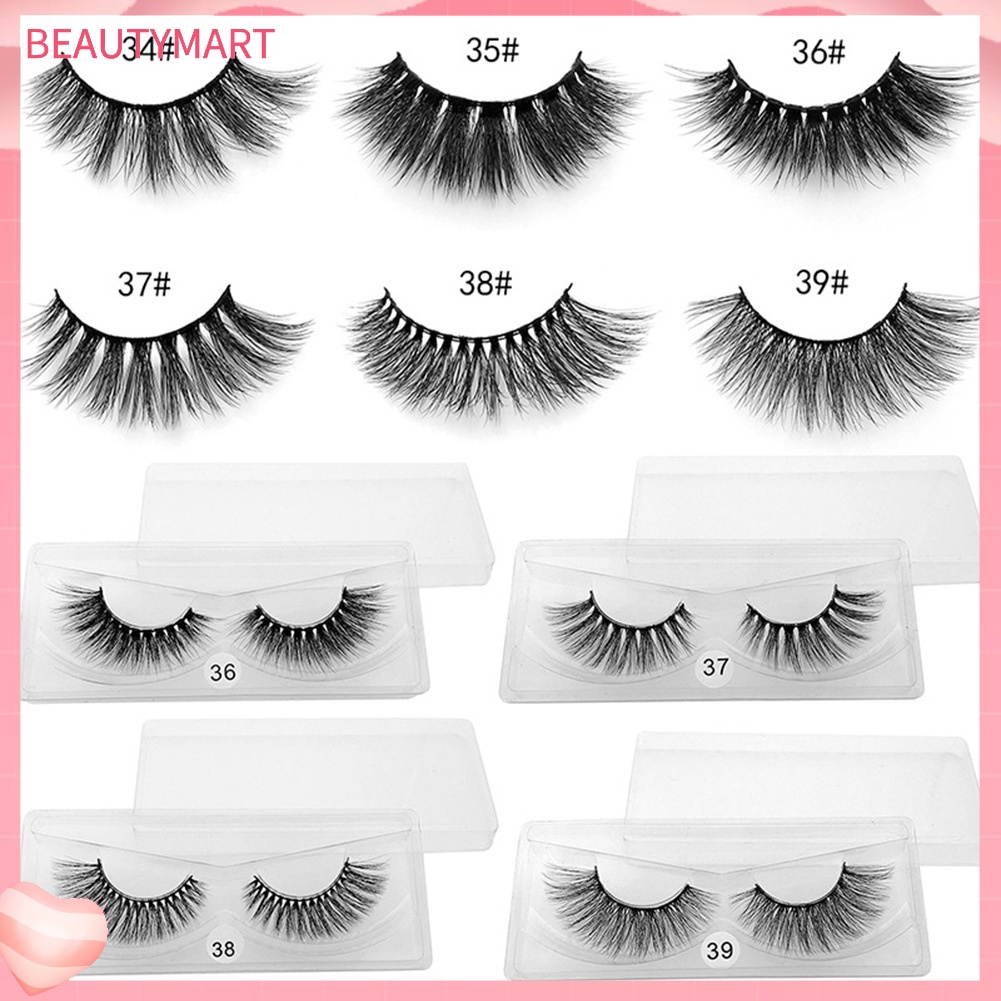 Set 10 Cặp Lông Mi Giả 3D Dày Tự Nhiên