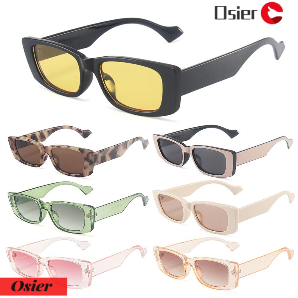 OSIER1 Kính Mát Hình Chữ Nhật Chống Tia UV400 Phong Cách Retro