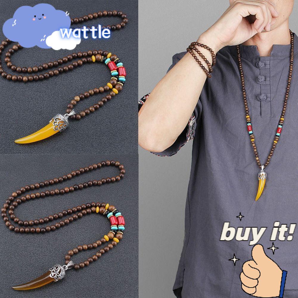 WATTLE Vòng cổ Gỗ Phong Cách Boho Cổ Điển