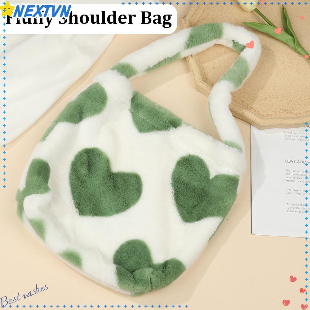 NEXTVN Túi Xách Lông Xù Thời Trang Mùa Thu Dành Cho Nữ