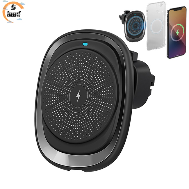 Giá Đỡ Điện Thoại Kiêm Sạc Nhanh Không Dây Từ Tính 15w Cổng Usb Type c Cho Xe Hơi