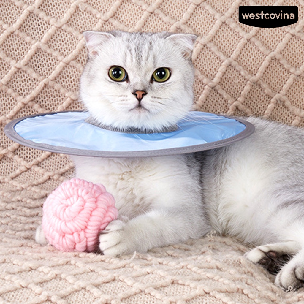 [COD]♞Vòng Đeo Cổ Bằng Polyester Thân Thiện Với Da Chống Nước Chống Liếm Có Thể Điều Chỉnh Bảo Vệ Cổ Cho Thú Cưng