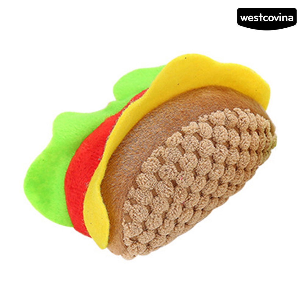 [COD]♞Đồ Chơi Nhồi Bông Hình Hamburger Chống Cắn Cho Mèo Cưng