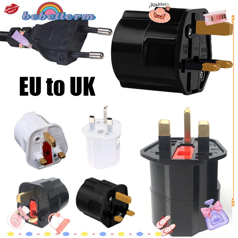 BEBETTERM Đầu Chuyển Đổi Phích Cắm EU Sang UK 250V 13A Chuyên Dụng