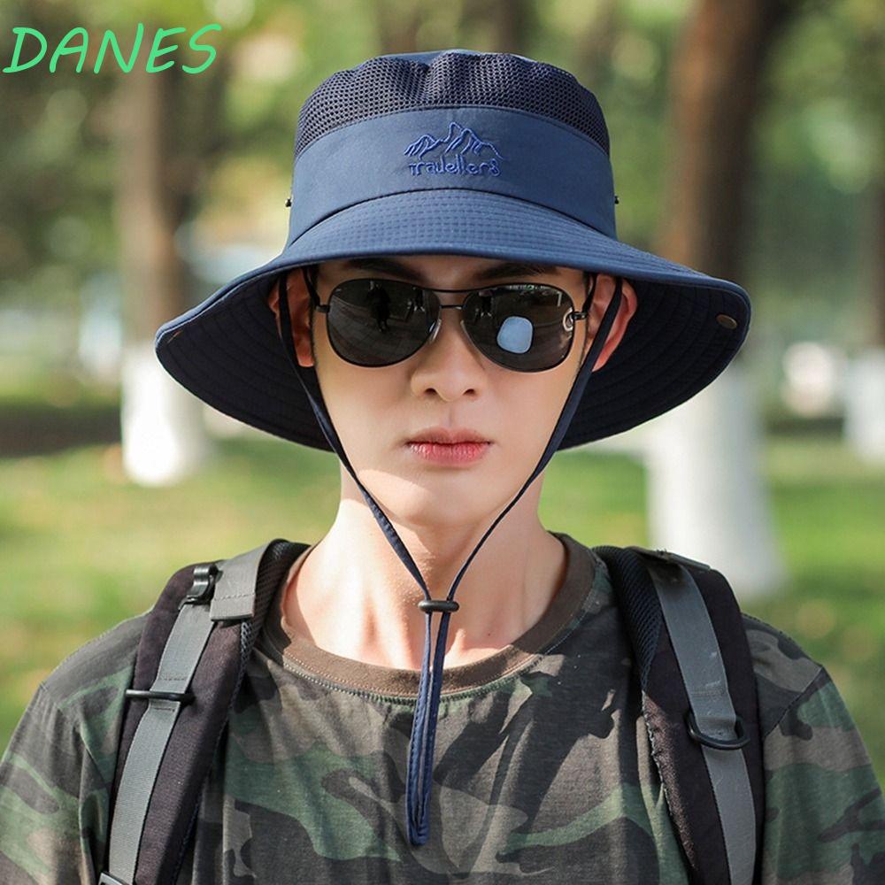 DANES Nón Bucket Chất Liệu Polyester Chống Tia UV Thời Trang Mùa Hè Cho Nam Sự Bảo Vệ