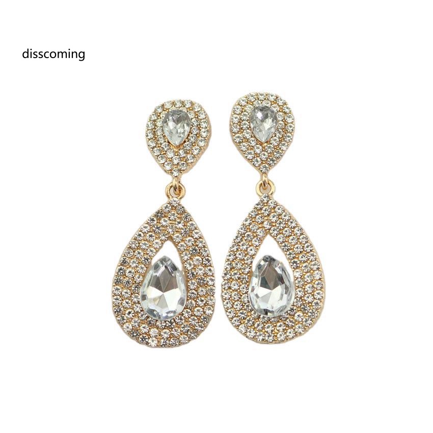 Đồ Chơi Nhân Vật Hoạt Hình SL SL SL SL SL SL| Bông Tai Hình Giọt Nước Đính Kim Cương Giả Phong Cách Âu Mỹ Cho Nữ