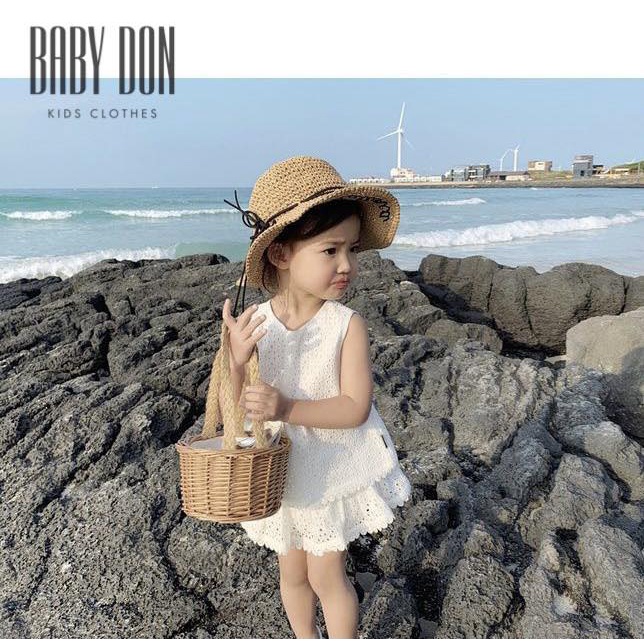 Set Áo Hở Lưng + Cv Ren Mùa Hè Cho Bé Gái