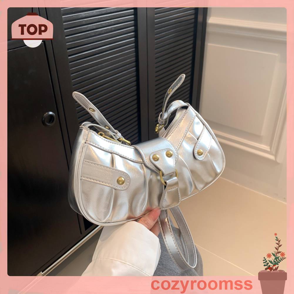 Túi Đeo Chéo Đính Đinh Tán Phong Cách Punk Y2K Thời Trang Cho Nữ