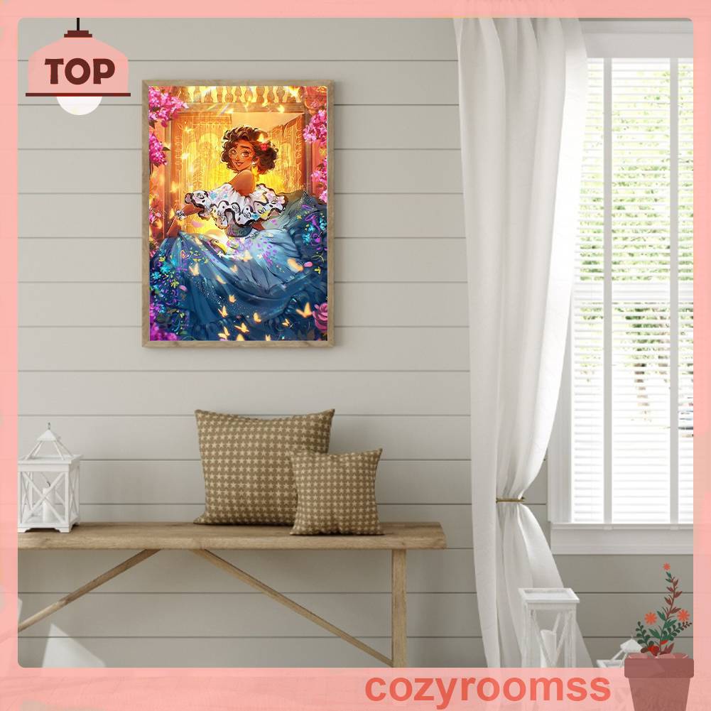 Tranh Đính Đá Kim Cương Toàn Bộ 5D DIY Hình Vẽ Công Chúa