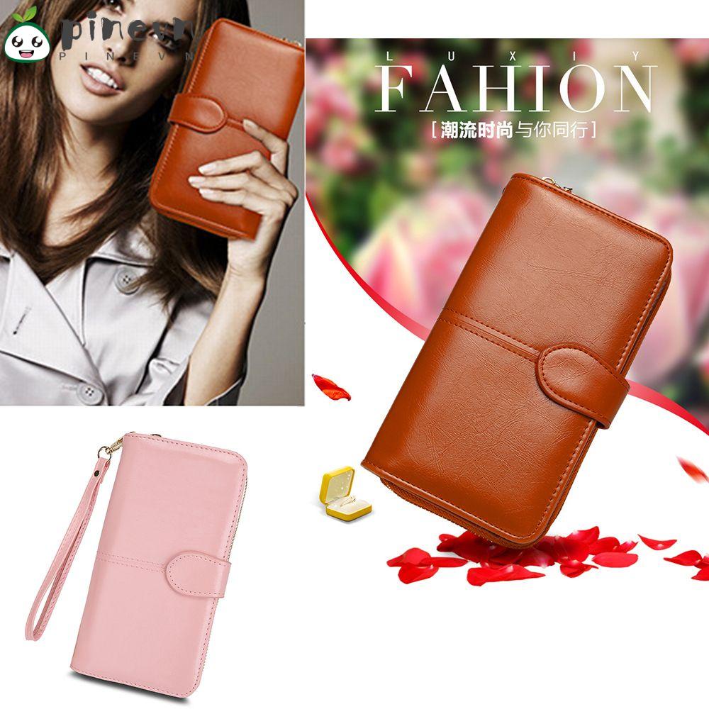 PINEVN Ví Cầm Tay Dáng Dài Cỡ Lớn Đa Năng Thời Trang Sang Trọng Cho Nữ