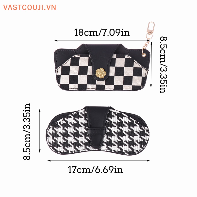 1 Túi Đựng Bảo Vệ Mắt Kính Họa Tiết Kẻ Sọc Độc Đáo Thời Trang
