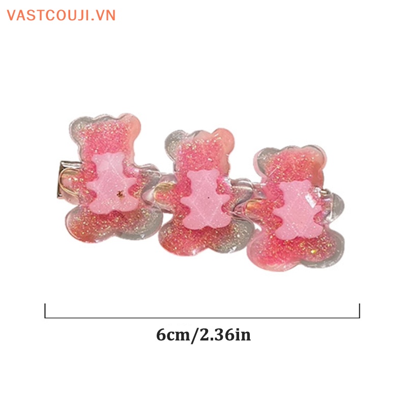 Kẹp Tóc Hình Chú Gấu Nhỏ Xinh Xắn Thời Trang Mùa Hè Cho Bạn Gái