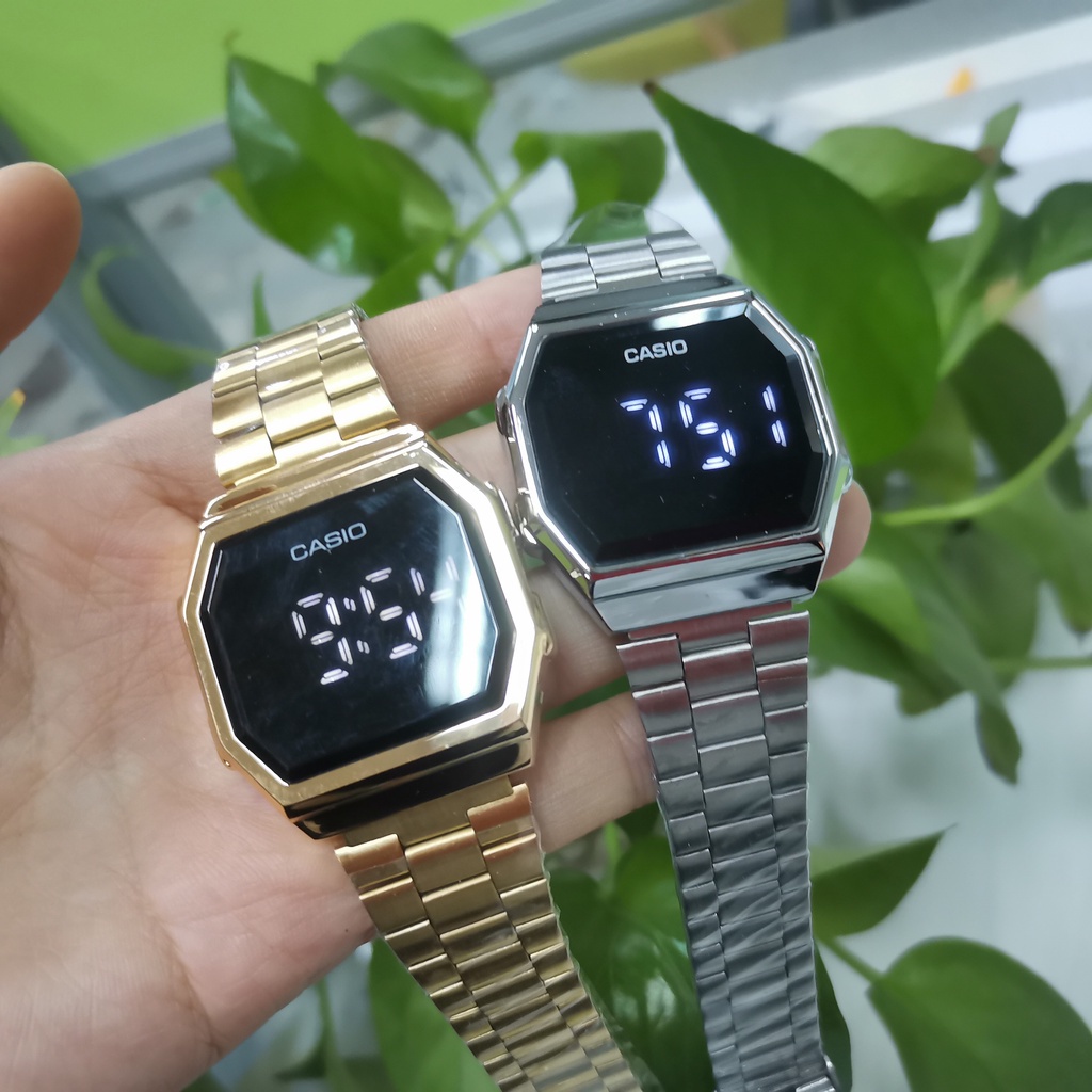 Đồng Hồ Điện Tử Casio Chống Thấm Nước Có Đèn LED Cảm Ứng Chất Liệu Thép Không Gỉ Cho Nam