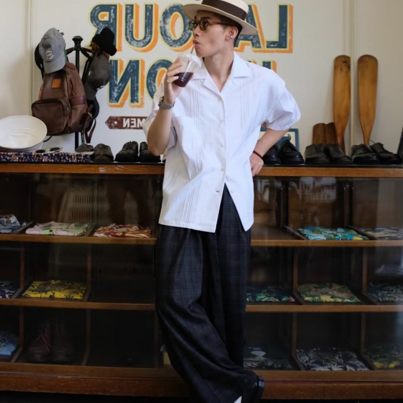 Áo Sơ Mi Tay Ngắn Họa Tiết Kẻ Sọc Đơn Giản Thời Trang Mùa Hè 2023 Phong Cách Nhật Bản Mới