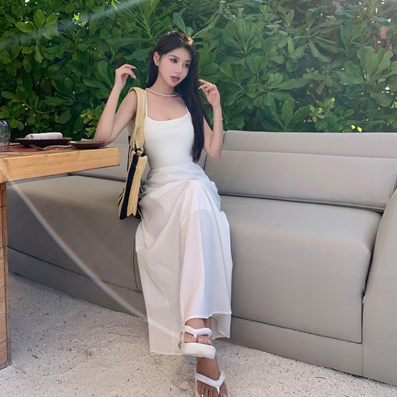 Đầm Hở Lưng Màu Trắng Phong Cách Thời Trang Pháp Dành Cho Nữ