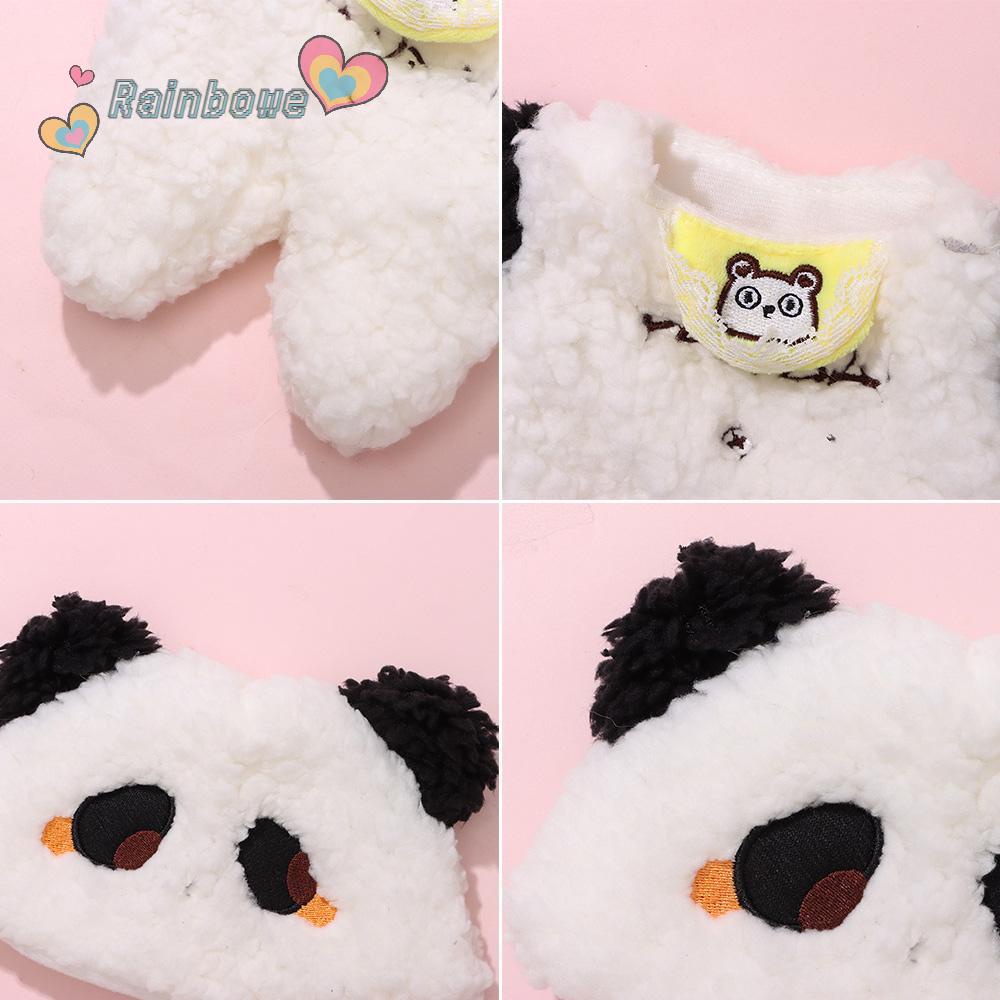 RAINBOW Phụ Kiện Đầu Gấu Trúc Nhồi Bông Dễ Thương Cho Búp Bê